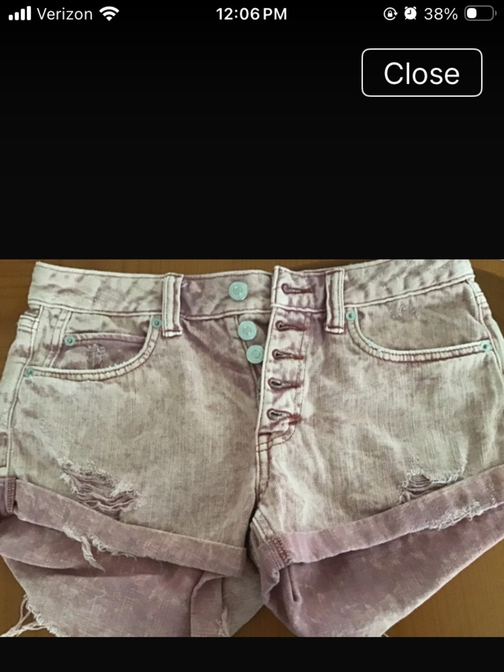 Free People We The Free Romeo Distressed Rolled Cutoff Denim Shorts EUC Size 25